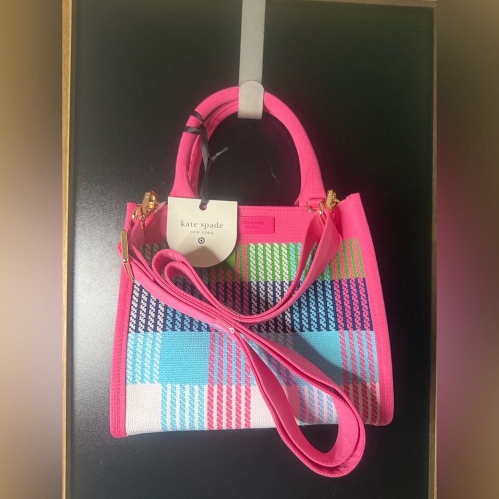Plaid Knit Crossbody Bag - kate spade new york x Target Red/ Pink/Green/Blue NWT